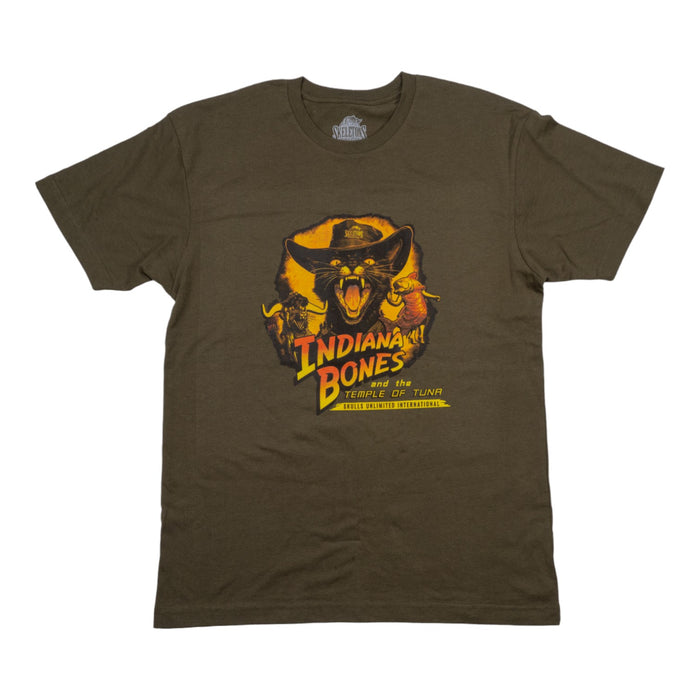 Indiana Bones Temple of Tuna Printed Shirt - Dark Olive Green