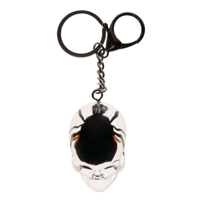 Real Chafer Beetle in Acrylic Skull Keychain