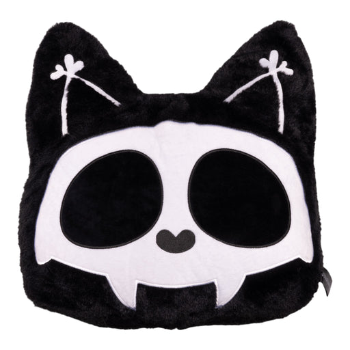 Skelekitty Throw Pillow