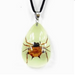 Real Spiny Spider in Acrylic Pendant Necklace