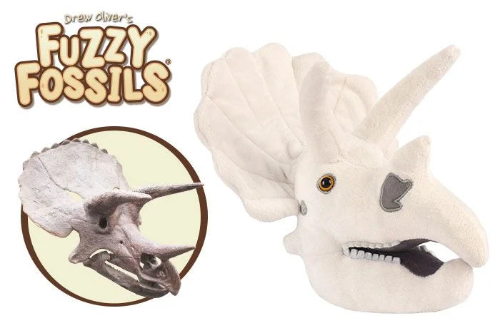 GIANTmicrobes Triceratops Skull Plush