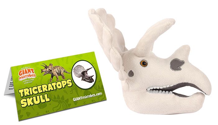 GIANTmicrobes Triceratops Skull Plush