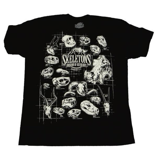 SKELETONS: Museum of Osteology Shirt - Classic Skulls Glow Tee